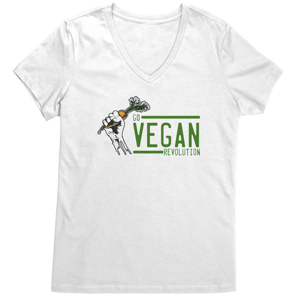 Go Vegan Revolution - V-Neck (Womens)